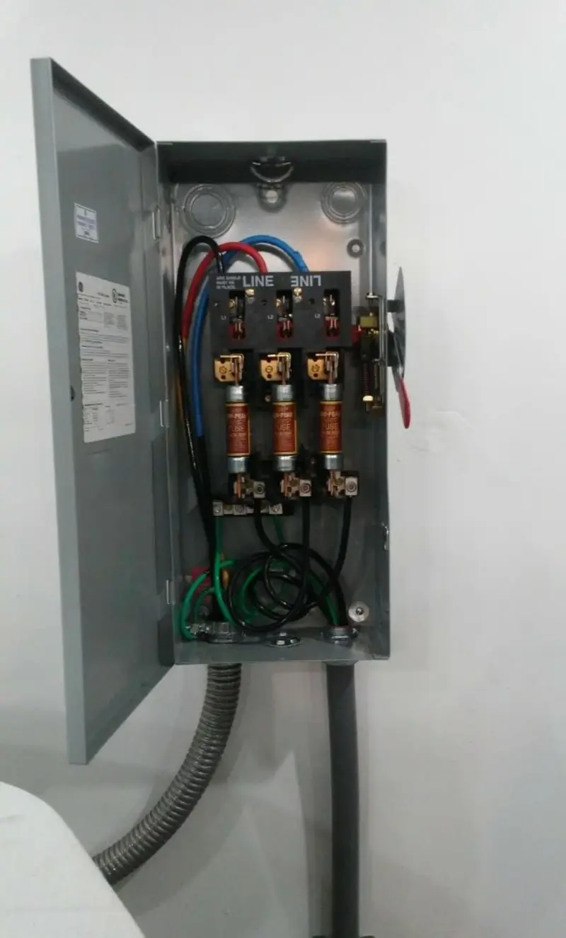 Three-phase disconnect switch installed for Electrical Wiring & Rewiring in Conyers